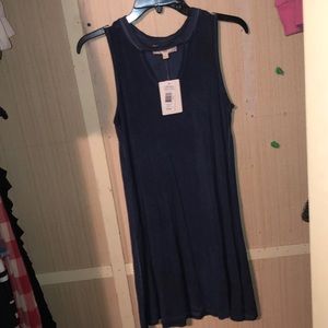 Dark Blue Pink Rose Vintage dress